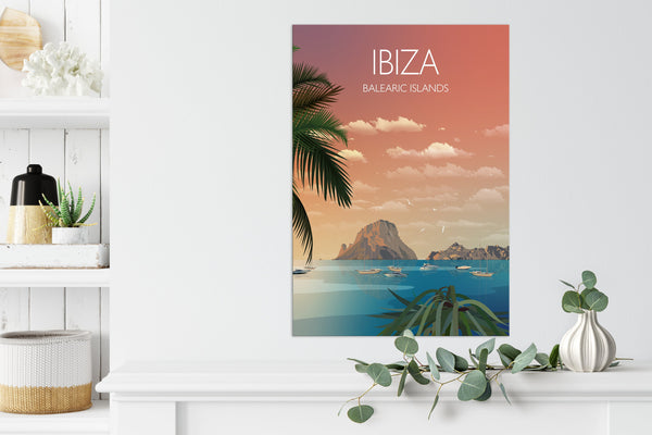 Ibiza Travel Poster, Travel Print of Ibiza, Balearic Islands