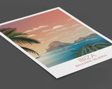Ibiza Travel Print, Travel Poster of Ibiza, Balearic Islands NQ Media Designs