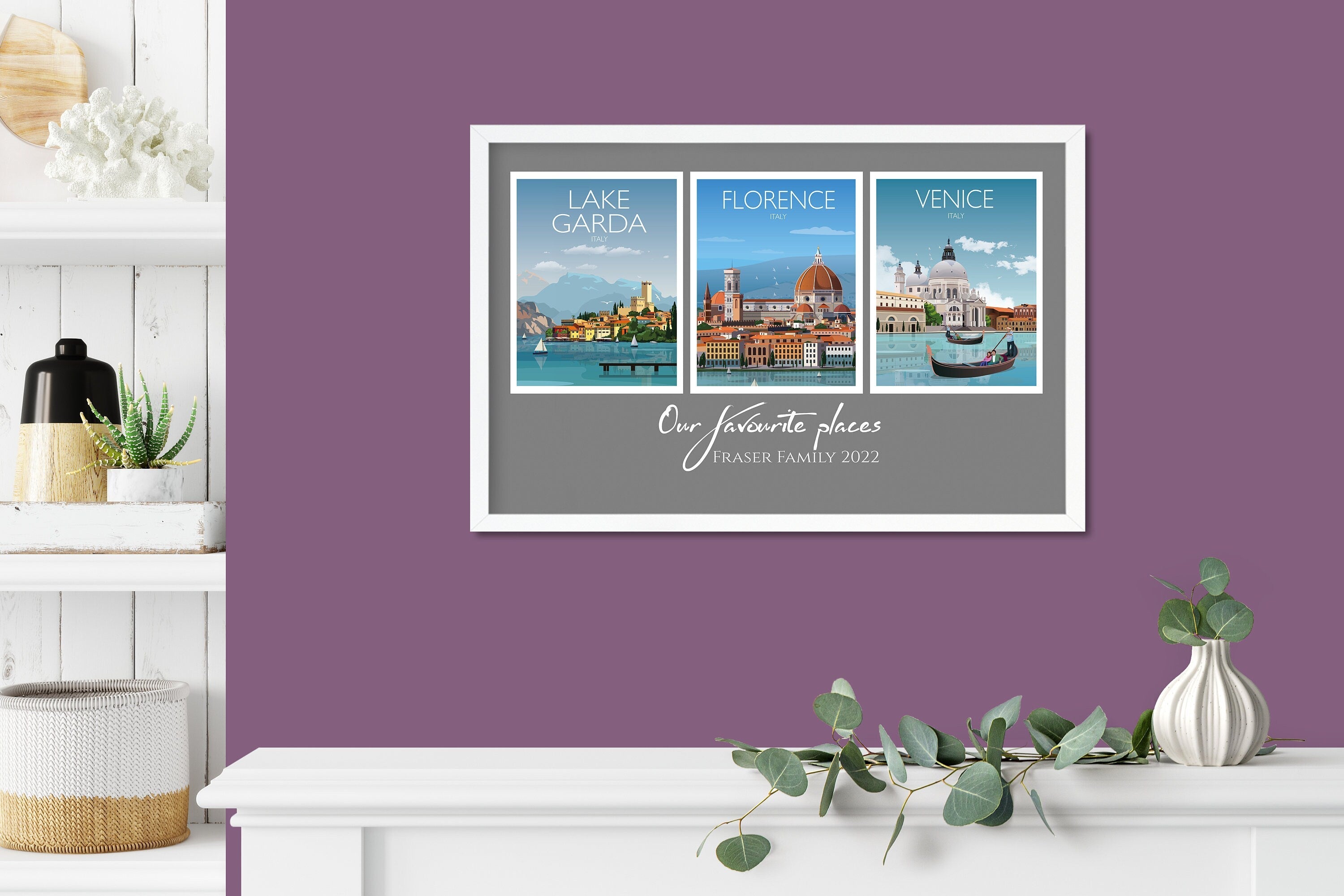 Travel Prints Collage | Travel Posters Collage | Birthday Gift | Mothers Day gift | Honeymoon gift | Wedding gift NQ Media Designs