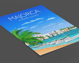 Majorca Travel Poster, Travel Print of Majorca, Balearic Islands NQ Media Designs