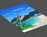 Rio De Janeiro Travel Poster, Travel Print of Rio De Janeiro, Brazil NQ Media Designs