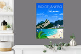 Rio De Janeiro Travel Poster, Travel Print of Rio De Janeiro, Brazil NQ Media Designs