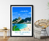 Rio De Janeiro Travel Print, Travel Poster of Rio De Janeiro, Brazil NQ Media Designs
