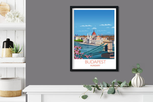 Budapest Travel Print, Travel Poster of Budapest, Hungary