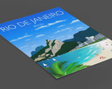 Rio De Janeiro Travel Poster, Travel Print of Rio De Janeiro, Brazil NQ Media Designs