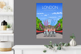 Platinum Jubilee Travel Print, London Travel Poster, City of London, UK NQ Media Designs
