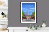Platinum Jubilee Travel Print, London Travel Poster, City of London, UK NQ Media Designs
