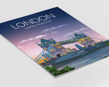 Tower Bridge Travel Print, Tower Bridge Travel Poster, City of London, UK NQ Media Designs