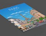 Paris Travel Poster, Travel Print of Paris, City of Paris, France NQ Media Designs