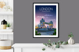Tower Bridge Travel Print, Tower Bridge Travel Poster, City of London, UK NQ Media Designs