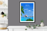 Ibiza Travel Poster, Travel Print of Ibiza, Balearic Islands NQ Media Designs