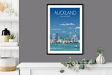 Auckland Travel Poster, Travel Print of Auckland, New Zealand NQ Media Designs