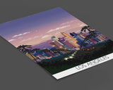 Los Angeles Travel Poster, Travel Print of Los Angeles, City of Los Angeles, California USA NQ Media Designs
