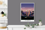 Los Angeles Travel Poster, Travel Print of Los Angeles, City of Los Angeles, California USA NQ Media Designs