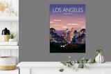 Los Angeles Travel Poster, Travel Print of Los Angeles, City of Los Angeles, California USA NQ Media Designs