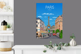 Paris Travel Poster, Travel Print of Paris, City of Paris, France NQ Media Designs