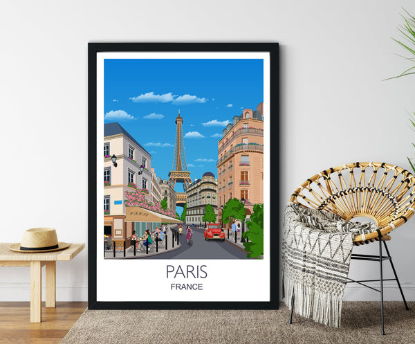 Paris Travel Print, Travel Print of Paris, City of Paris, France