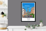 Paris Travel Print, Travel Print of Paris, City of Paris, France NQ Media Designs