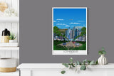 Los Angeles Travel Poster , Travel Print of Los Angeles, City of Los Angeles, California USA, USA Travel Poster, Los Angeles Cityscape NQ Media Designs