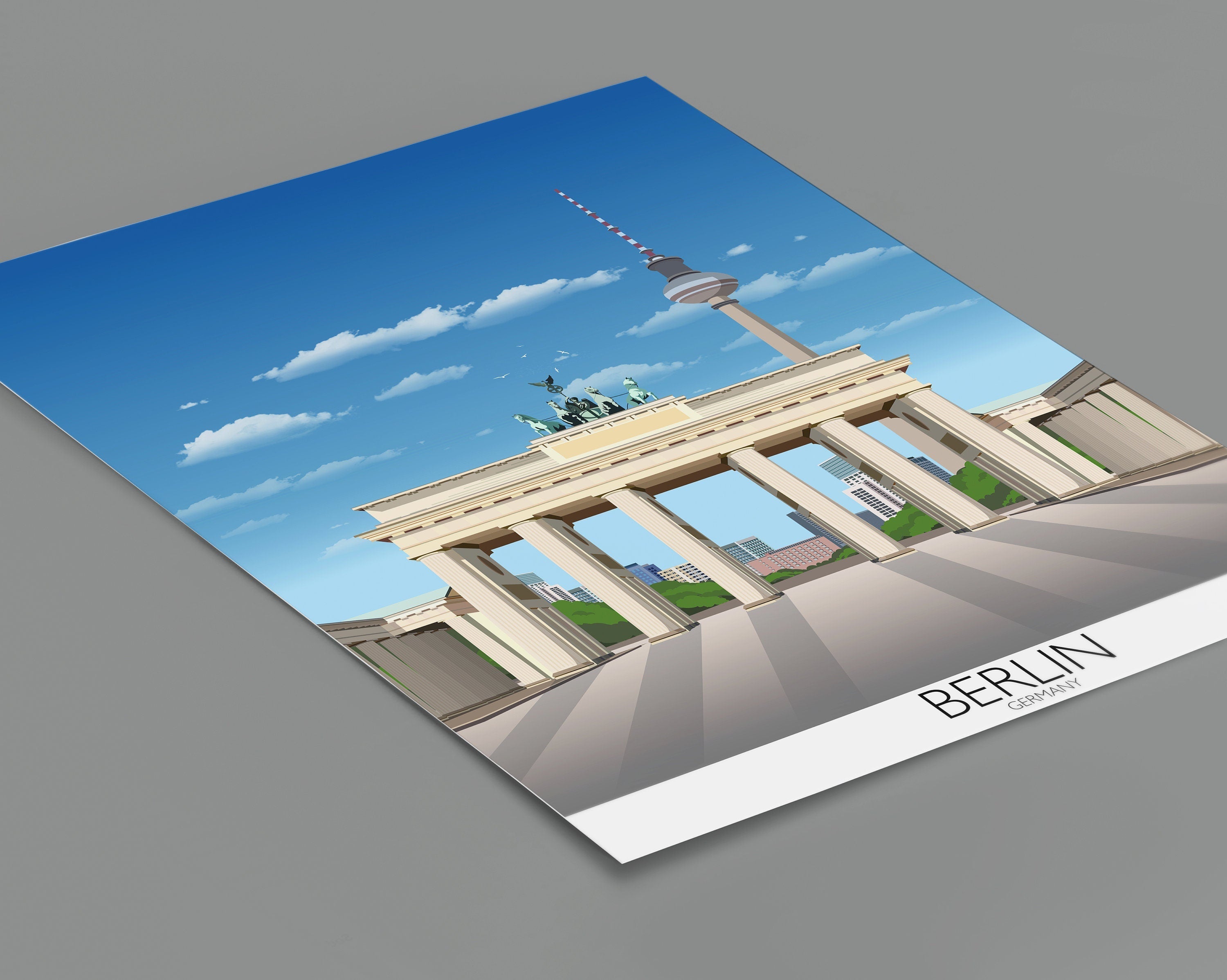 Berlin Travel Poster, Travel Print of Berlin, Germany NQ Media Designs