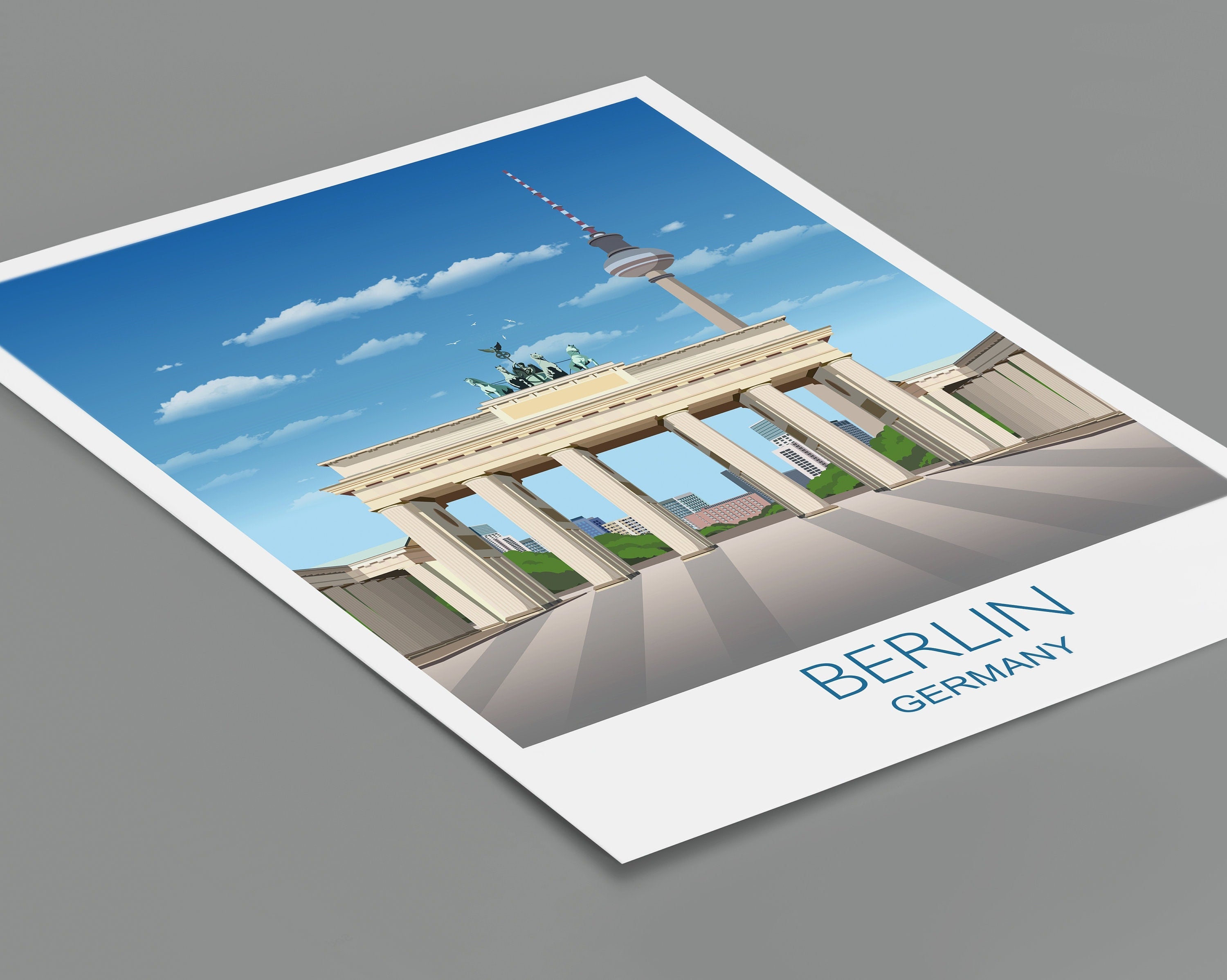 Berlin Travel Print, Travel Poster of Berlin, Berlin Travel Poster, Berlin Print NQ Media Designs