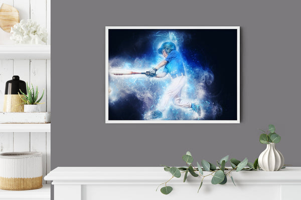 Custom Sports Action Print from Your Photo, Football Action print. Personalised Sports Portrait, Soccer Print, Birthday gift