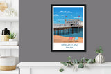Brighton Travel Poster , Travel Print of Brighton, Brighton, England, UK,Brighton Pier NQ Media Designs