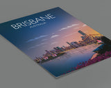Brisbane Travel Poster , Travel Print of Brisbane, City of Brisbane, Queensland, Australia NQ Media Designs