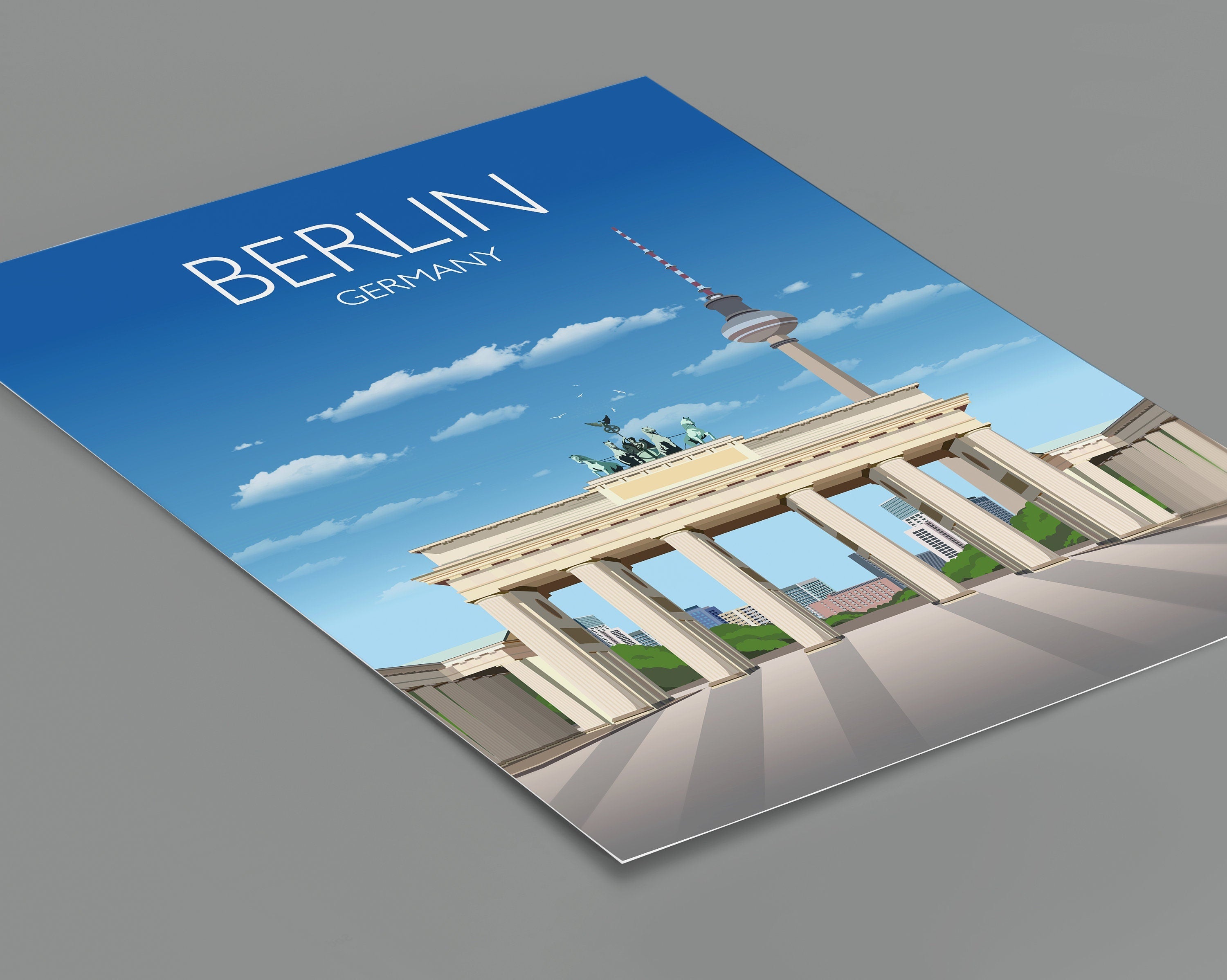 Berlin Travel Poster, Travel Print of Berlin, Germany NQ Media Designs