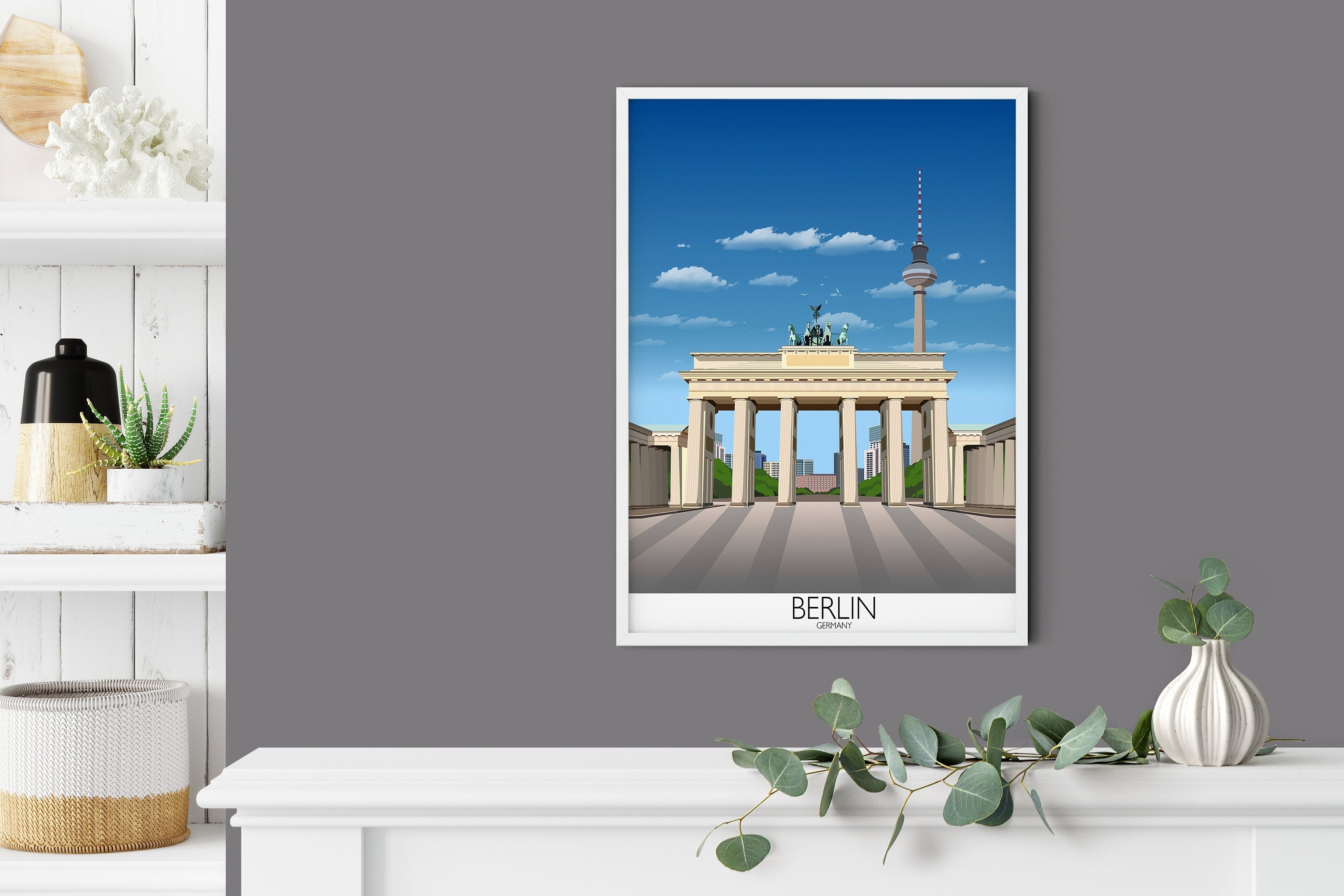 Berlin Travel Poster, Travel Print of Berlin, Germany NQ Media Designs
