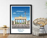 Berlin Travel Print, Travel Poster of Berlin, Berlin Travel Poster, Berlin Print NQ Media Designs