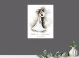 Personalised Wedding Watercolour Portrait, Custom Wedding Anniversary Gift, Wedding Portrait, Watercolour Painting From Photo, Water colour NQ Media Designs