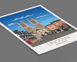 Lincoln Travel Poster, Travel Print of Lincoln, Lincoln, England, UK NQ Media Designs