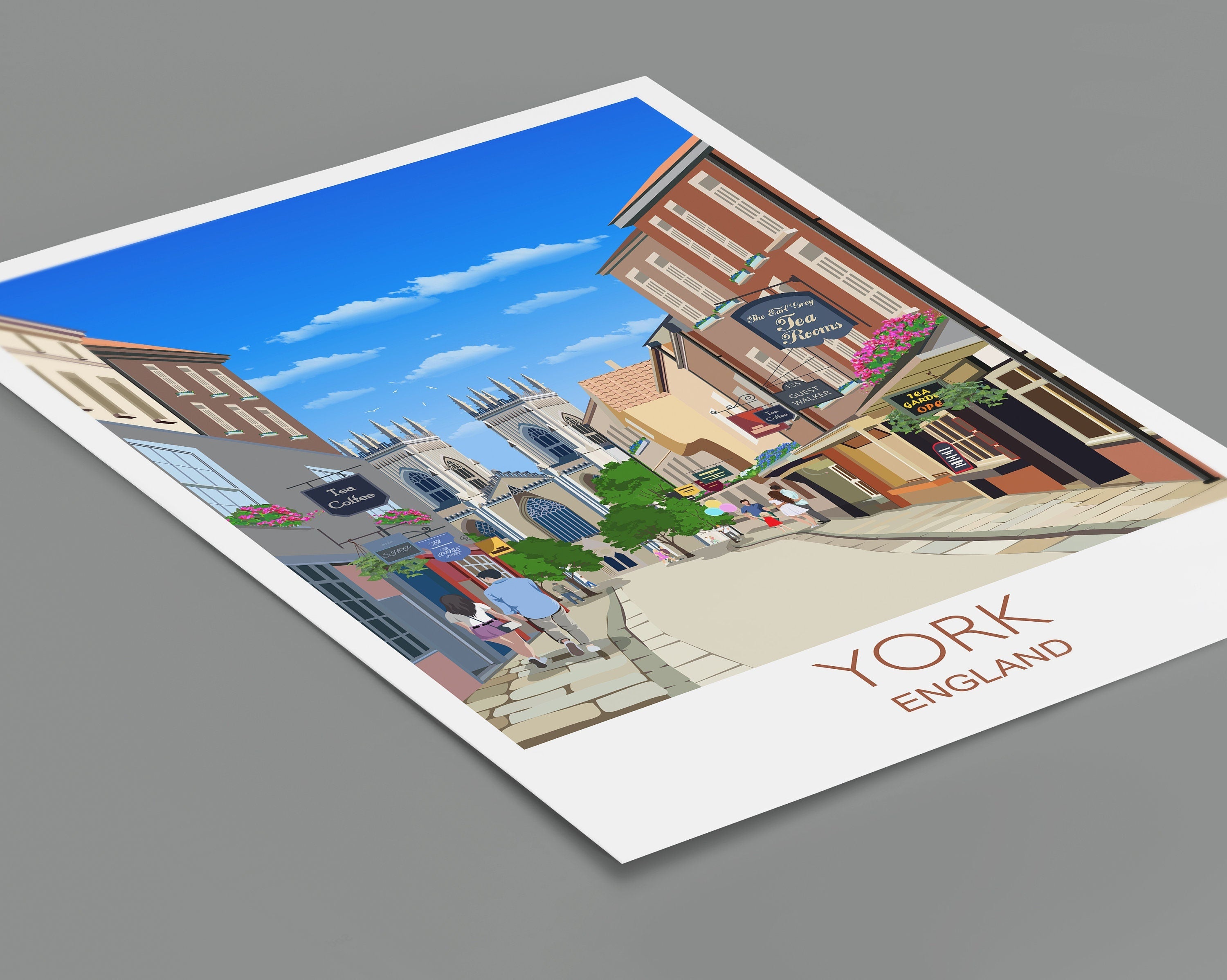 York Poster, Travel Print of York, York, England, UK NQ Media Designs