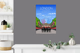 Queen Elizabeth IIMemorial Print, London Travel Poster, Buckingham Palace, City of London, UK, Limited Edition Print NQ Media Designs