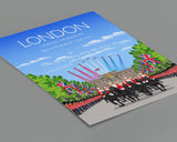 Queen Elizabeth IIMemorial Print, London Travel Poster, Buckingham Palace, City of London, UK, Limited Edition Print NQ Media Designs