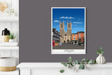 Lincoln Travel Print, Lincoln Travel Poster, Lincoln, England NQ Media Designs