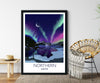 Northern Lights Travel Poster, Aurora Borealis Travel Print, NQ Media Designs