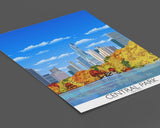 Central Park Travel Poster, New York, Travel Print of Central Park, City of New York, USA NQ Media Designs
