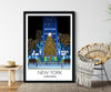 New York at Christmas Travel Poster, Travel Print of New York at Christmas, City of New York, USA NQ Media Designs