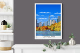 Central Park Travel Poster, New York, Travel Print of Central Park, City of New York, USA NQ Media Designs