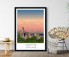 Seattle Travel Poster, Travel Print of Seattle, City of Seattle, USA NQ Media Designs