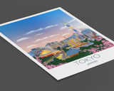 Tokyo Travel Poster, Travel Print of Tokyo, City of Tokyo, Japan NQ Media Designs