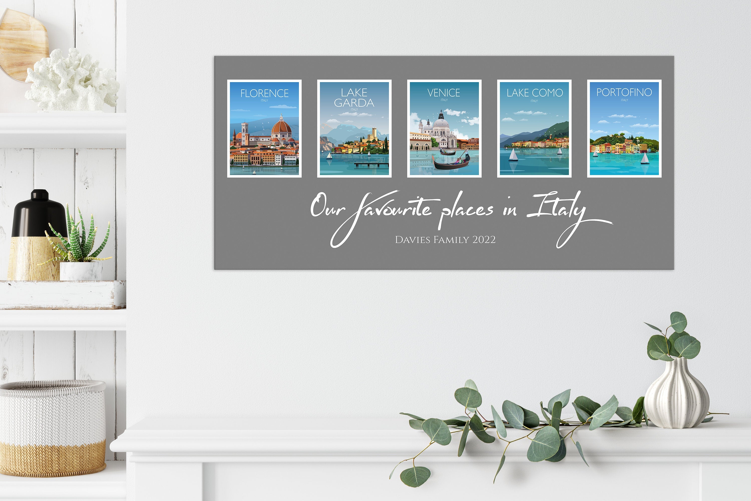 Travel Prints Collage | Travel Posters Collage | Birthday Gift | Mothers Day gift | Honeymoon gift | Wedding gift NQ Media Designs