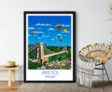 Bristol Travel Poster, Travel Print of Bristol,England, UK NQ Media Designs