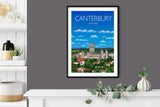 Canterbury Travel Print, Canterbury Poster, Canterbury,Kent, England, UK NQ Media Designs