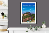 Grand Canyon Travel Poster, Travel Print of Grand Canyon, Grand Canyon, Arizona, USA NQ Media Designs