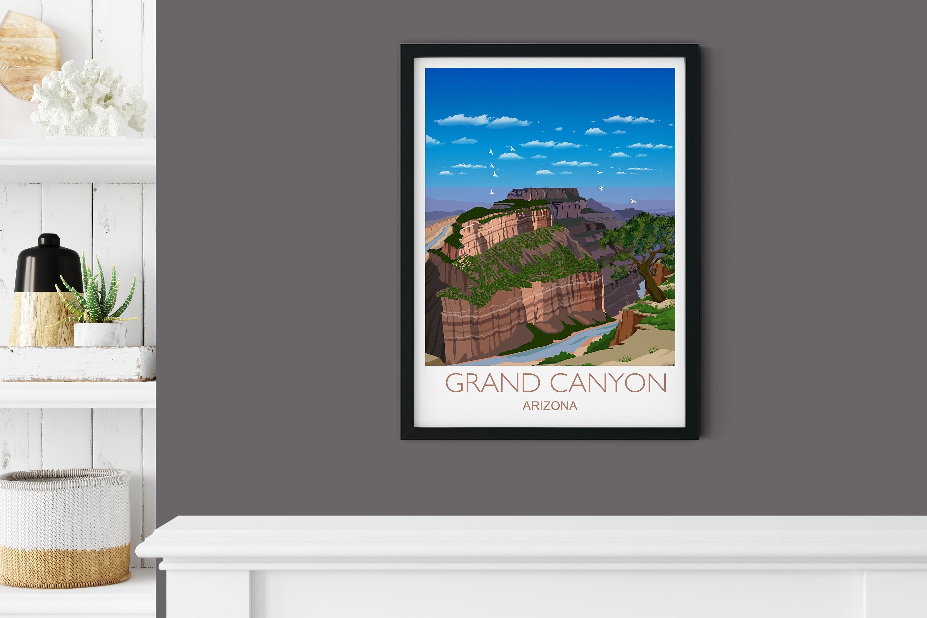 Grand Canyon Travel Poster, Travel Print of Grand Canyon, Arizona, USA NQ Media Designs