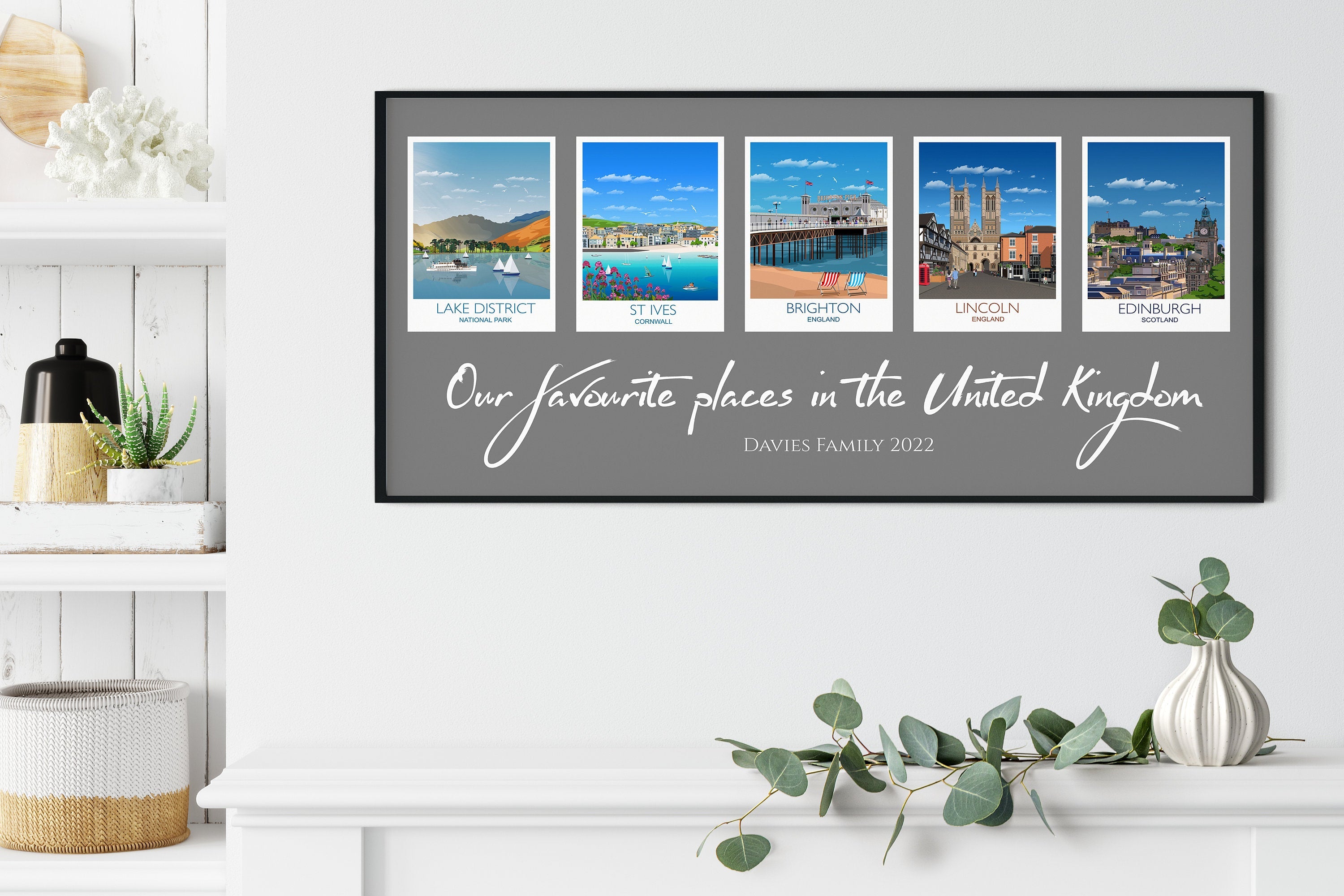 Travel Poster Collage | Travel Prints Collage | Birthday Gift | Mothers Day gift | Honeymoon gift | Wedding gift NQ Media Designs