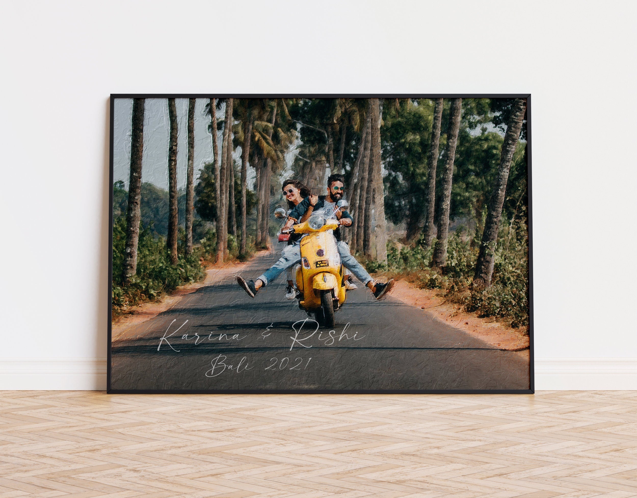 Custom Portrait Painting from your Photo, Personalized Family Painting, Custom Couple Portrait, Digital Print on Canvas, Birthday Gift NQ Media Designs